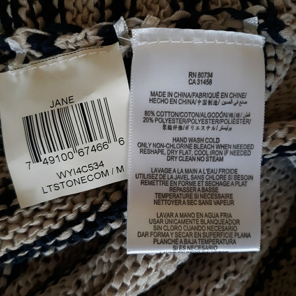 NWT BCBGMaxazria Jane Striped Cardigan Sweater - Picture 7 of 8